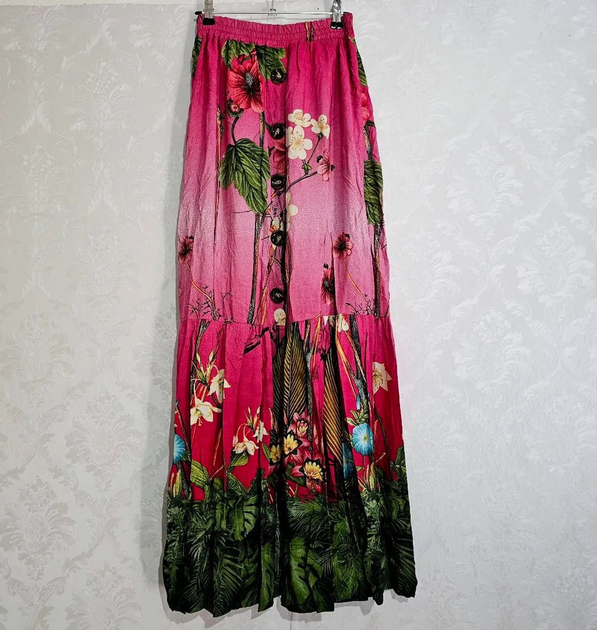 saia longa lorena fashion floral m