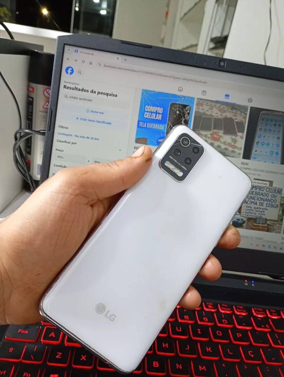LG K52s  BRANCO Impecável