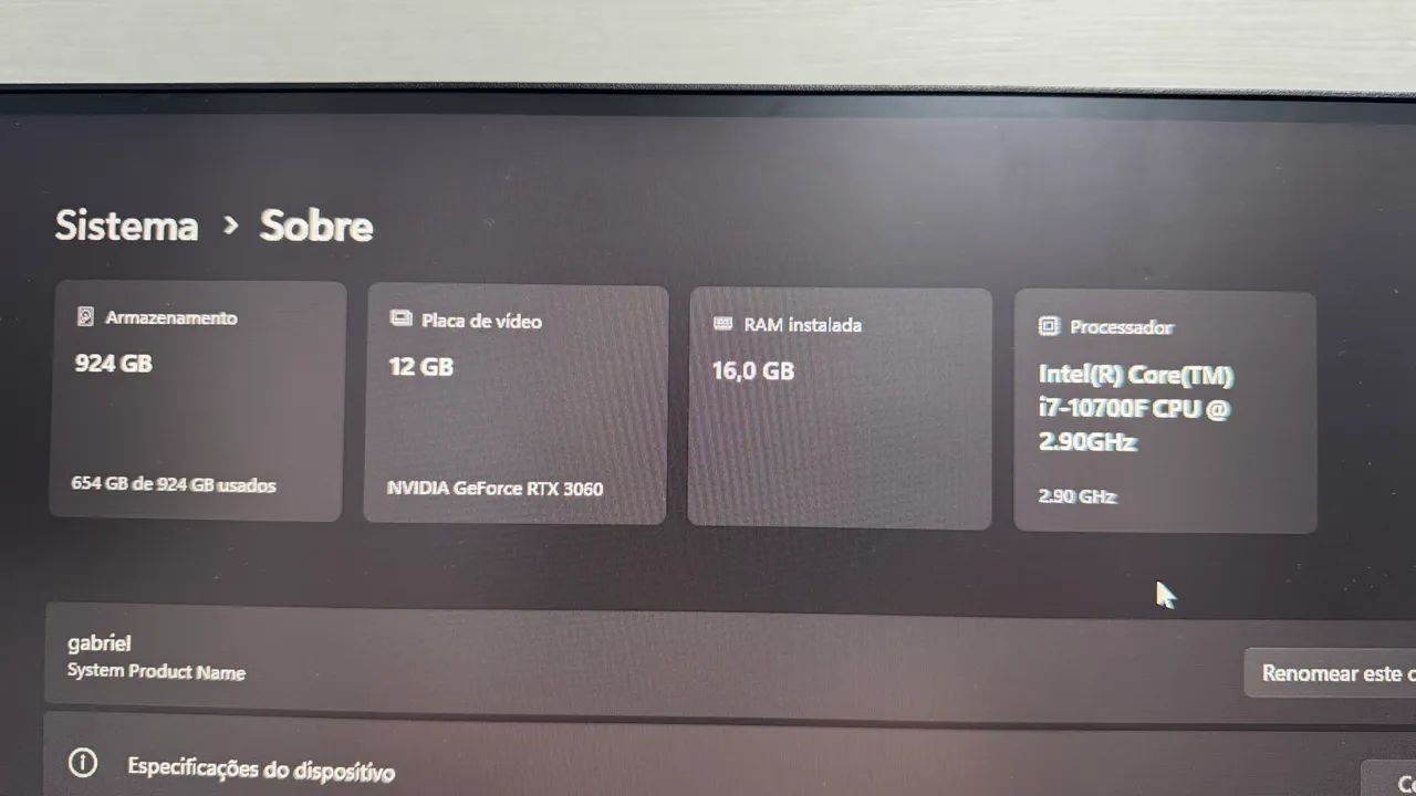 PC Gamer Completo com RTX 3060 12GB + i7-10700F - Foto 2