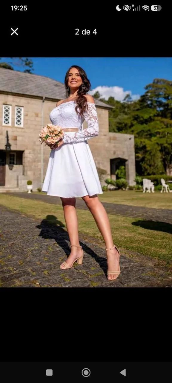 Vestido de Noiva Ombro a Ombro. - Foto 3