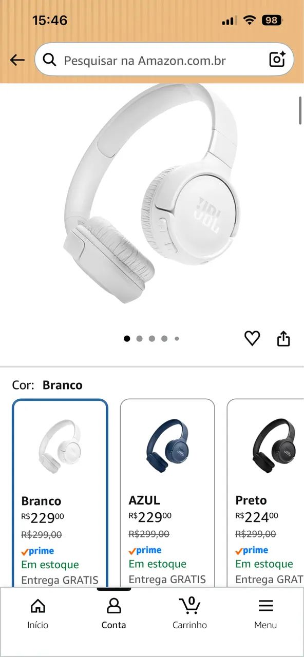 Fone JBL Branco Original - Foto 3