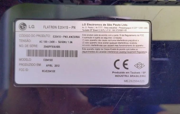 Monitor LG Flatron E2041S - PN  - Modelo E2041SX - Foto 4