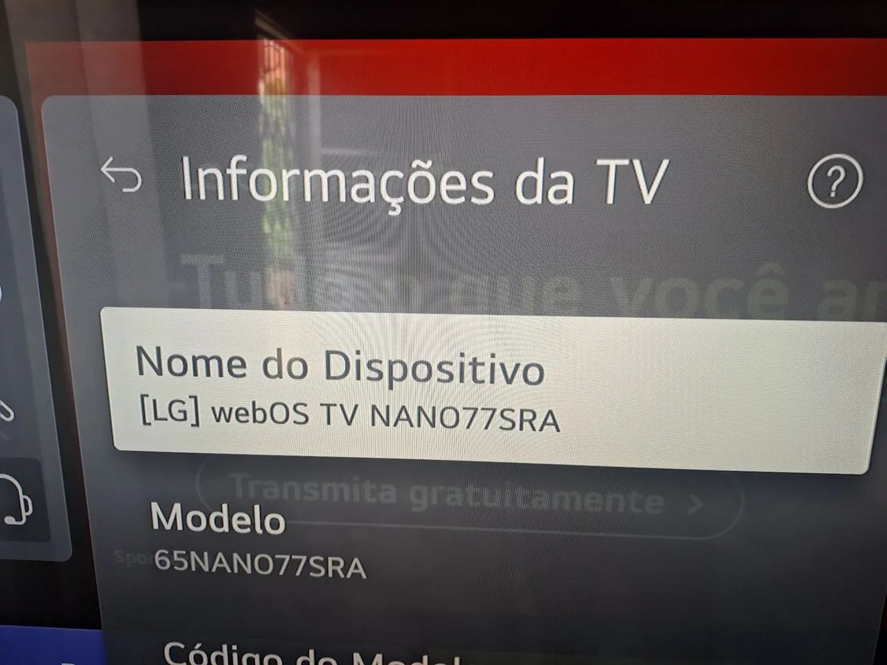 TV LG 65 4K NANO Cell polegadas aceito cartão! - Foto 3