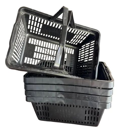 Cestas Plásticas para Compras - Conjunto com 5 Unidades