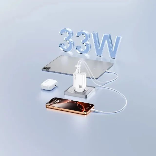 Fonte Carregador Turbo Pd 33w 1x Usb Tipo C + 1x Usb A - Foto 3