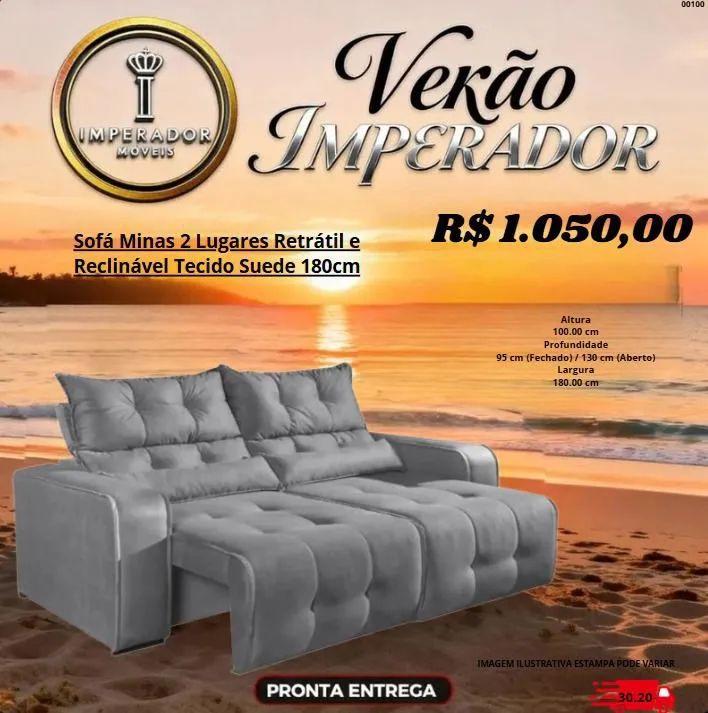 Sofá Retrátil Minas 