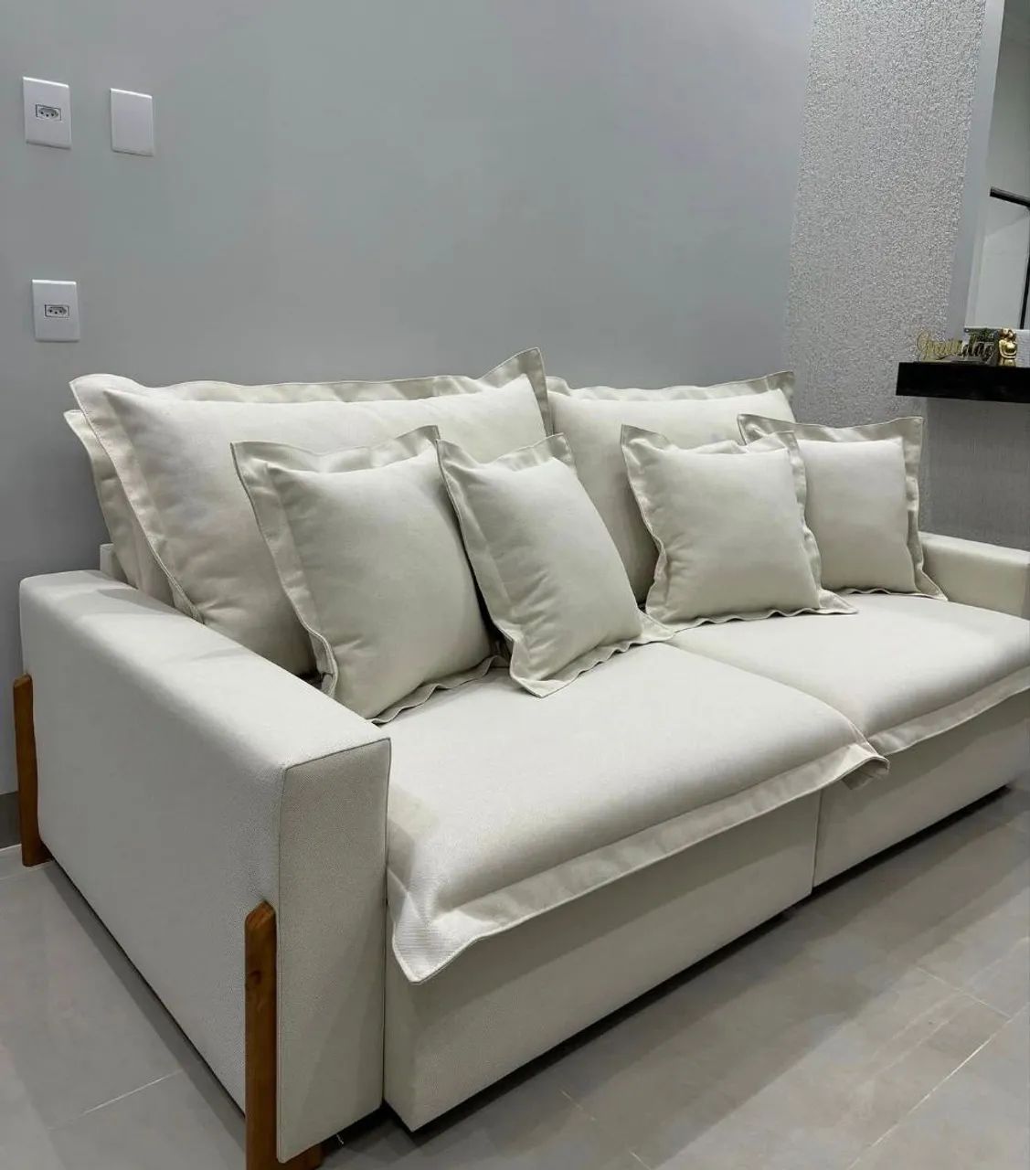 Sofá cama no linho 