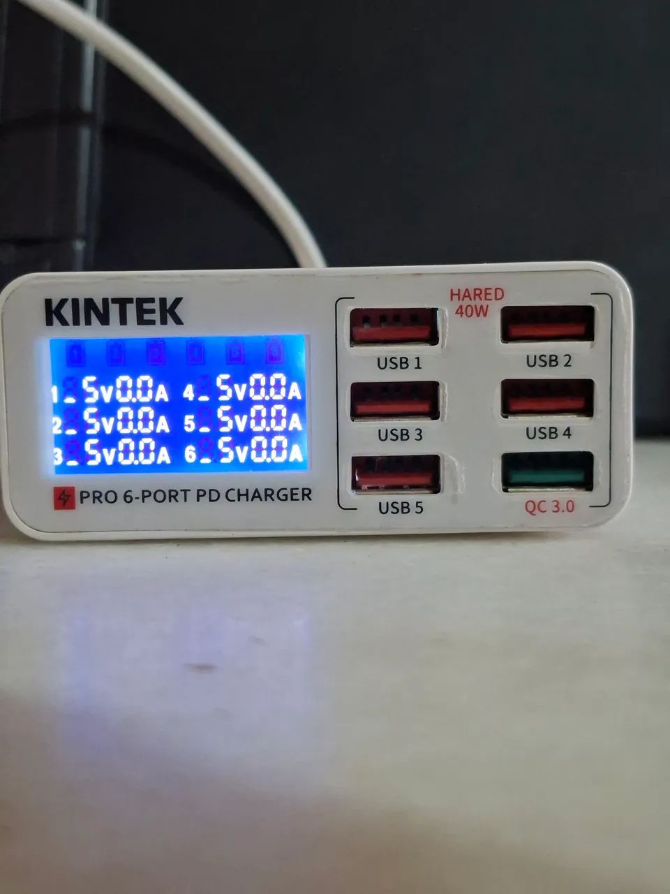 Carregador Inteligente Bancada 6 Portas 40w com USB 3.0 