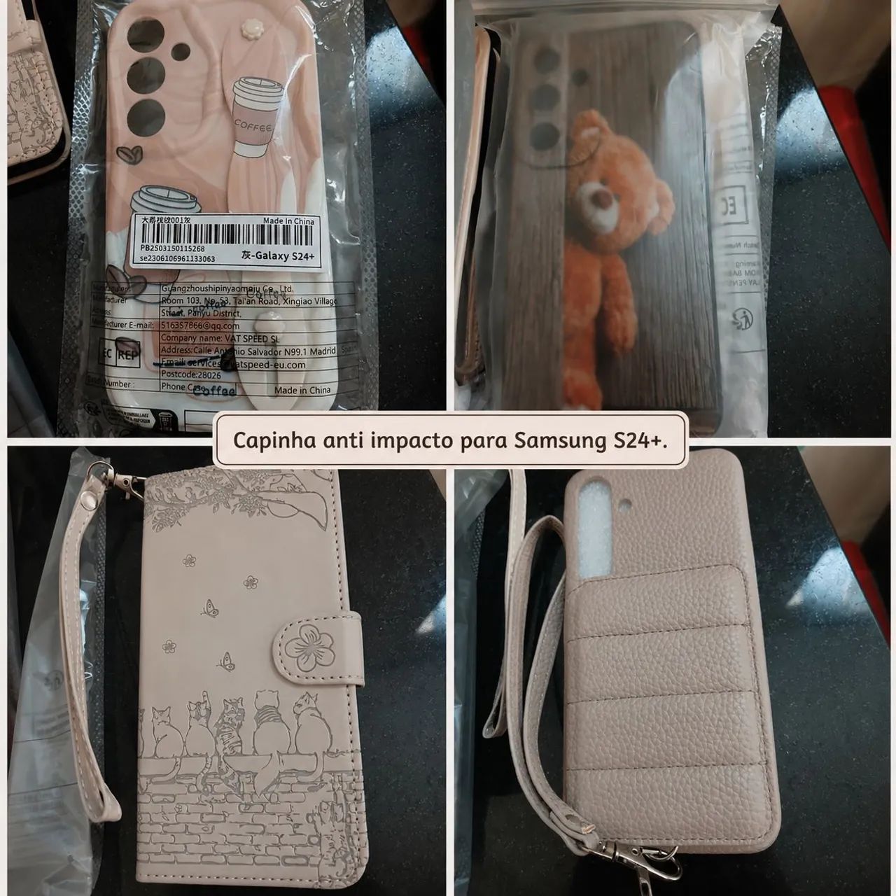 Capinhas Samsung Galaxy S24 Plus - Kit 4 Novas 
