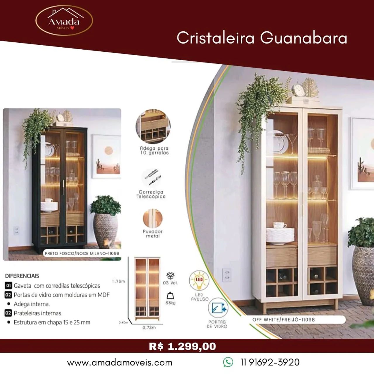 Cristaleira Guanabara - à pronta entrega 