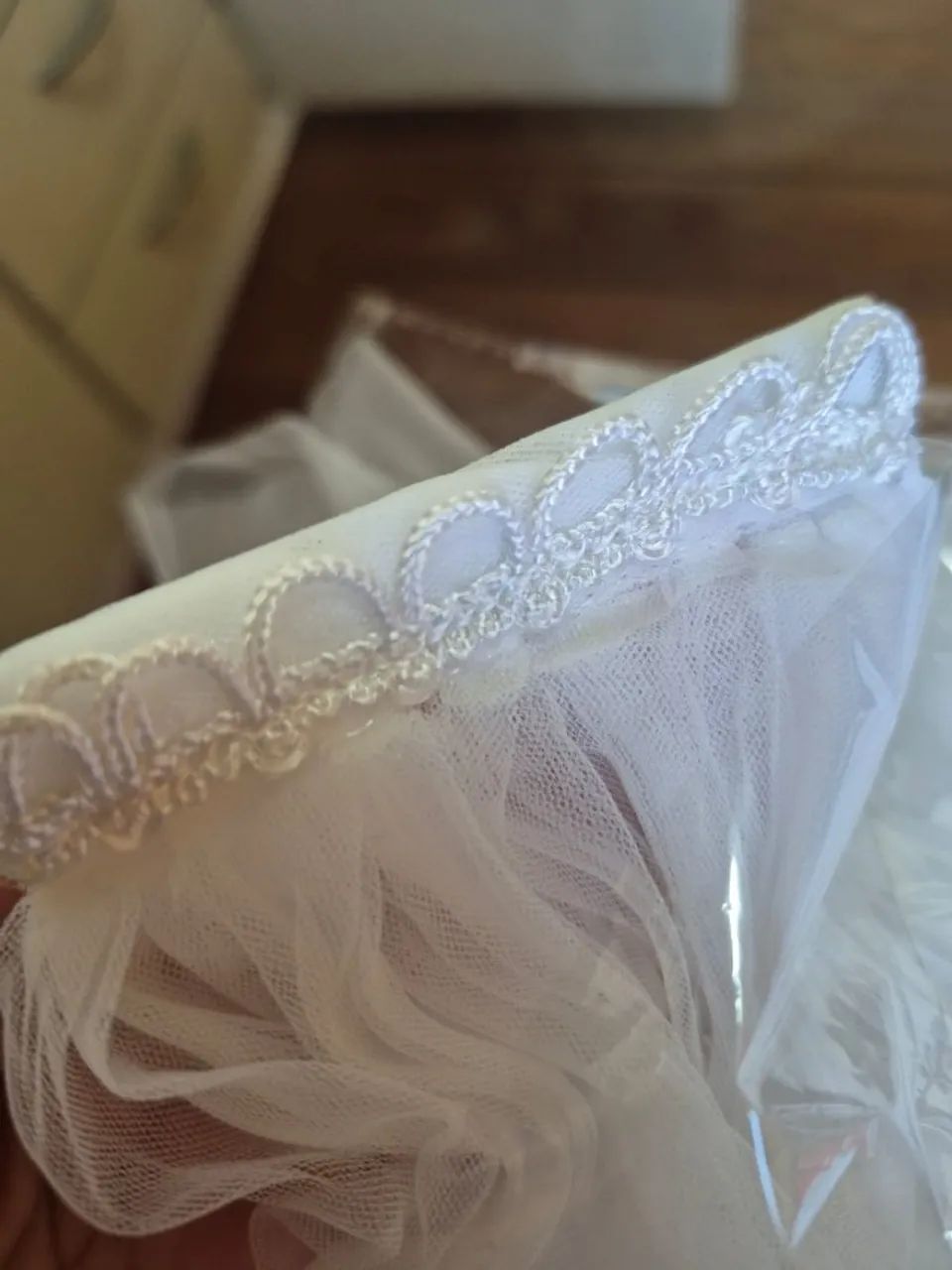 Véu de noiva tule branco 3m