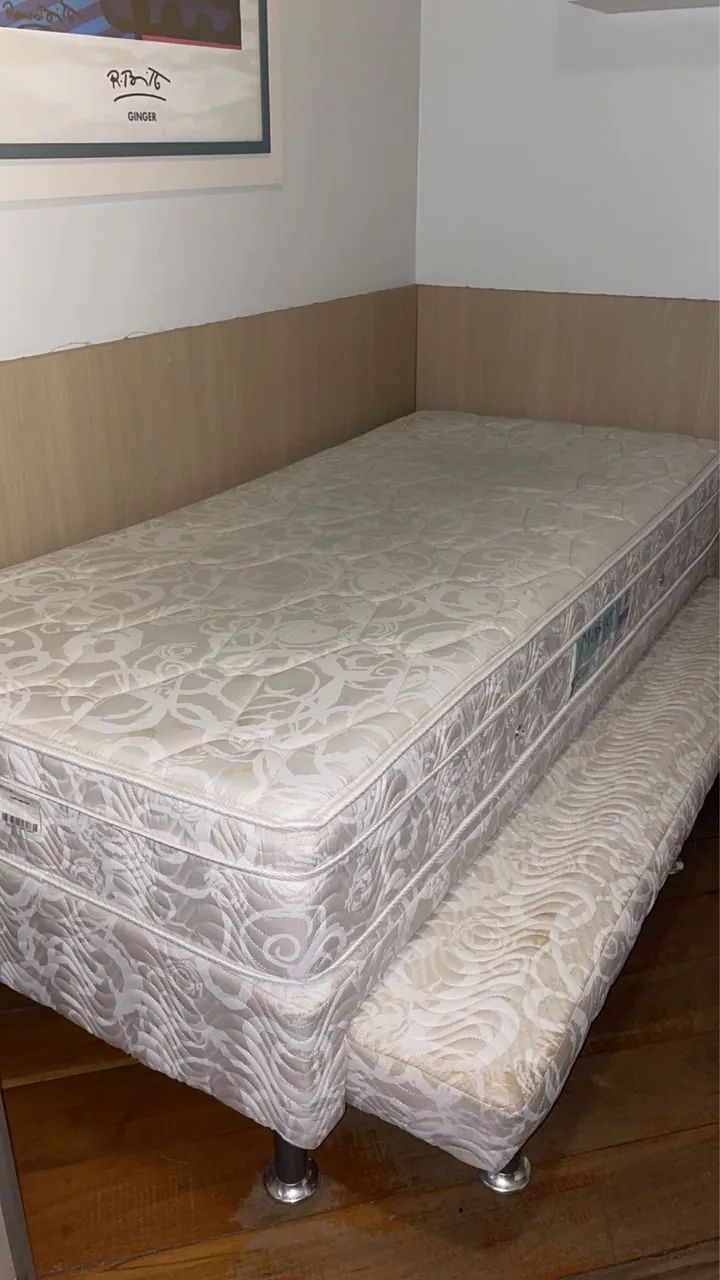 Cama Box Solteiro com Bicama Ortobom