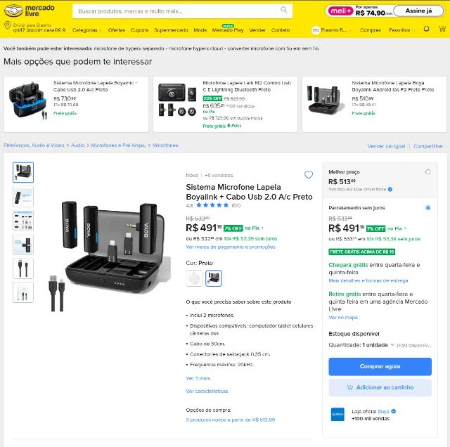 Microfone Lapela Boyalink - Foto 5
