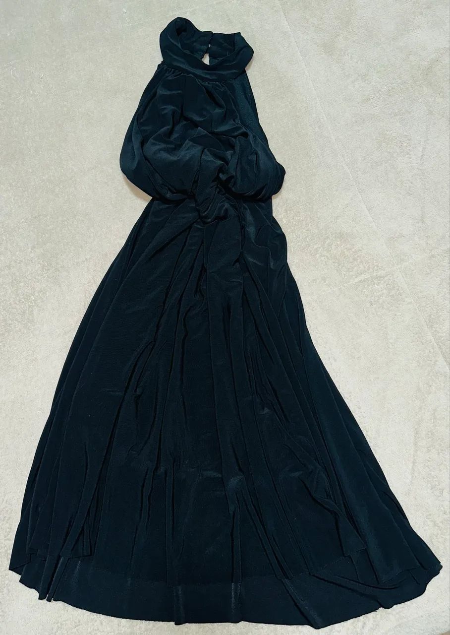 Vestido longuete preto M