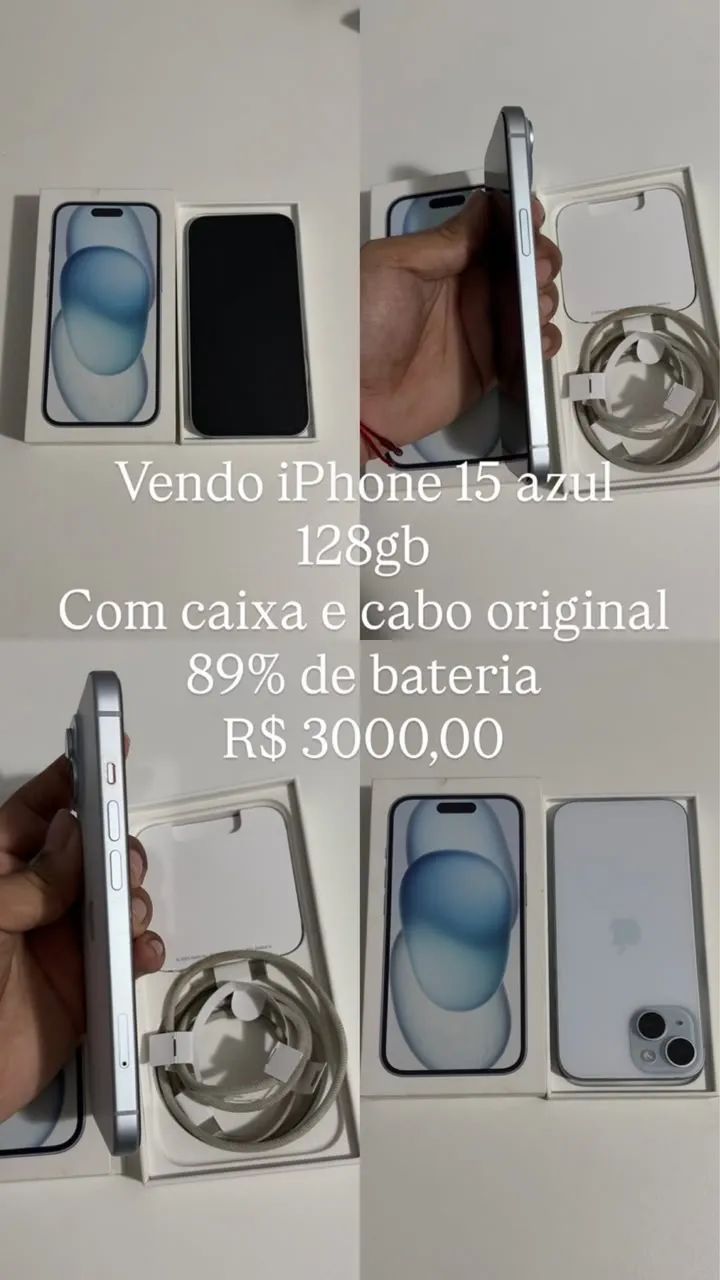 iPhone 15 com caixa e cabo original - Foto 5
