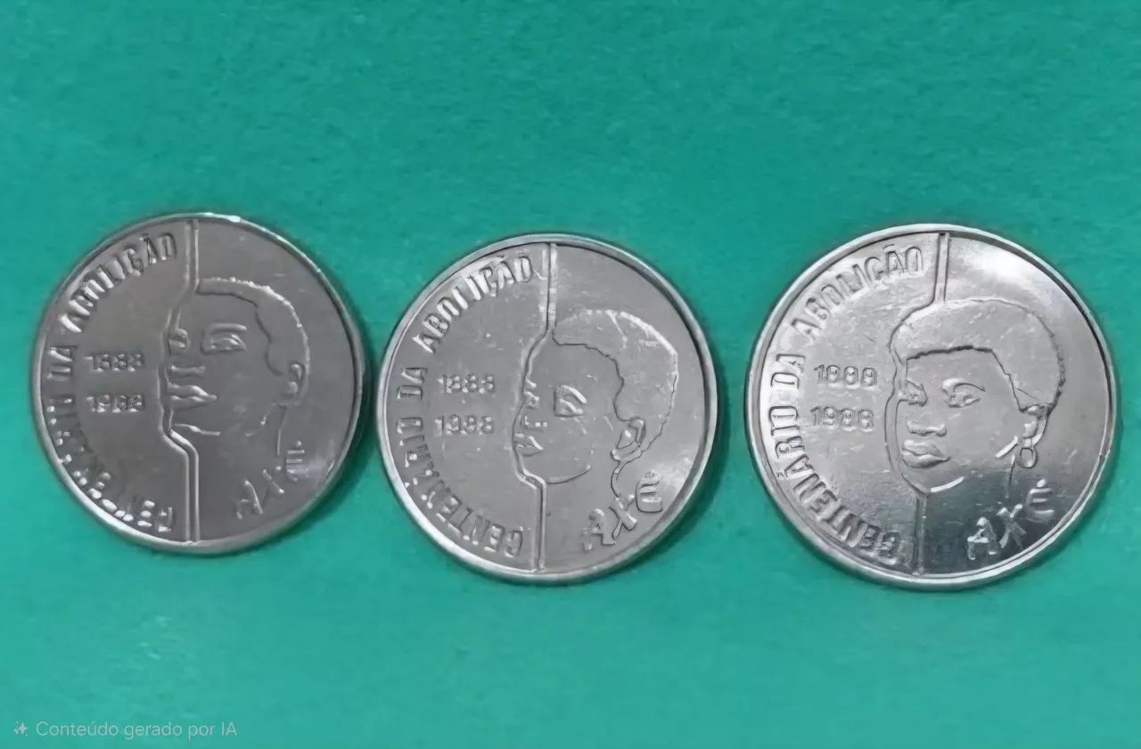 MOEDAS 100 CRUZADOS - TRIO AXÉ  - Foto 2
