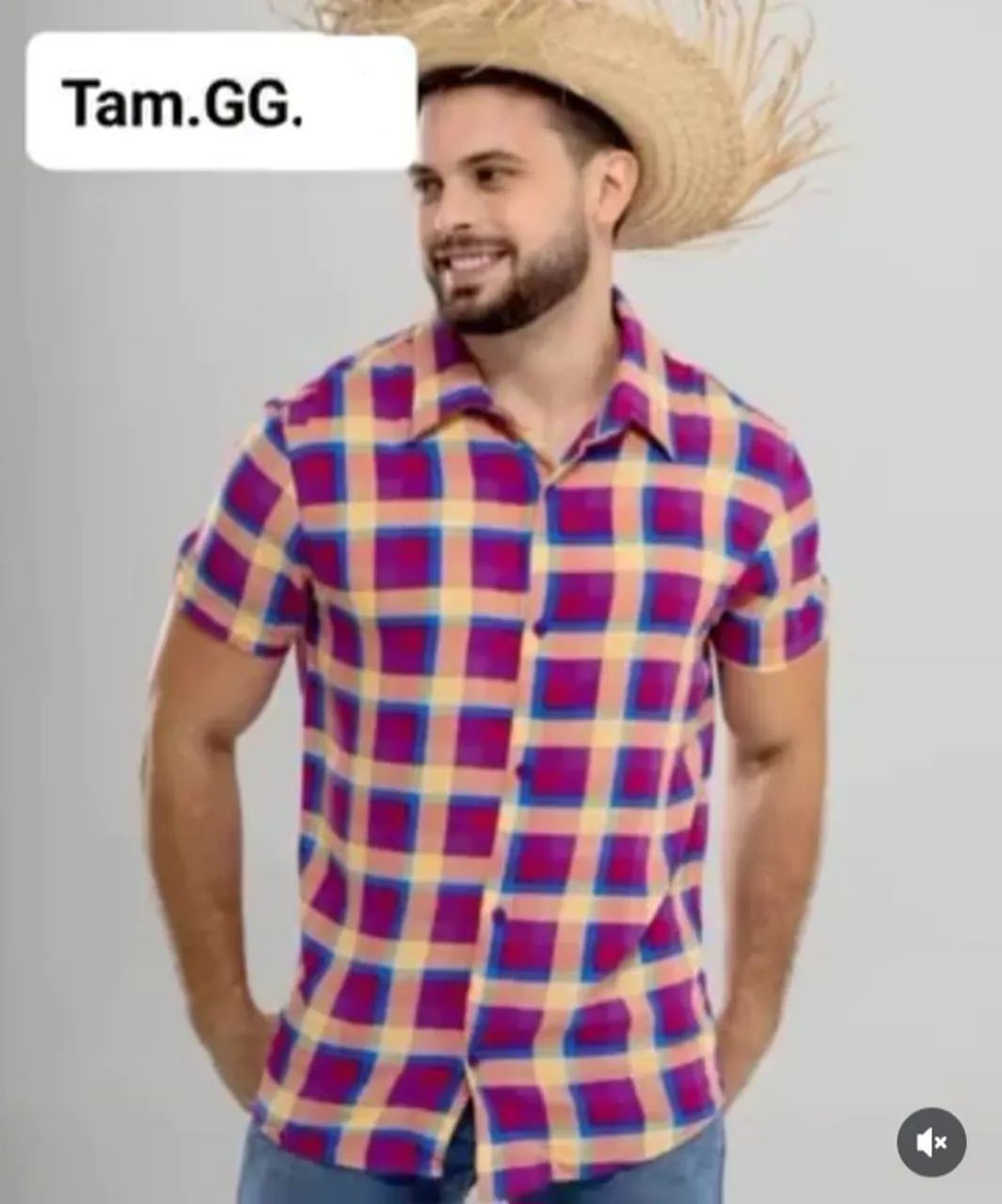 Camisa juninas xadrez nos tamanhos P. G. GG  - Foto 3