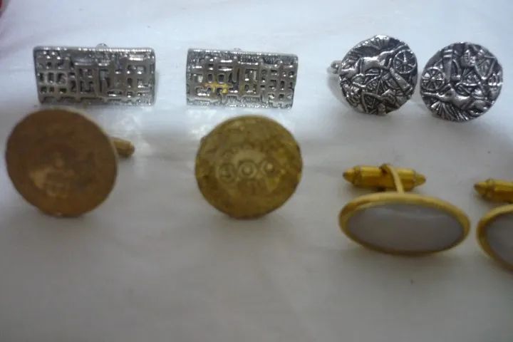 Abotoaduras E Prendedores De Gravata Antigos Diversas Marca (Usado) - Foto 3