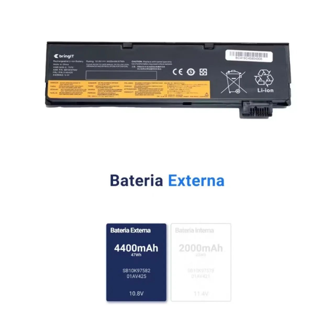 Bateria lenovo t470/ t480 - Externa estendida - Foto 2