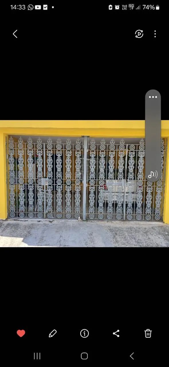 Portão colonial em ferro fundido 2,3m x 4,3m