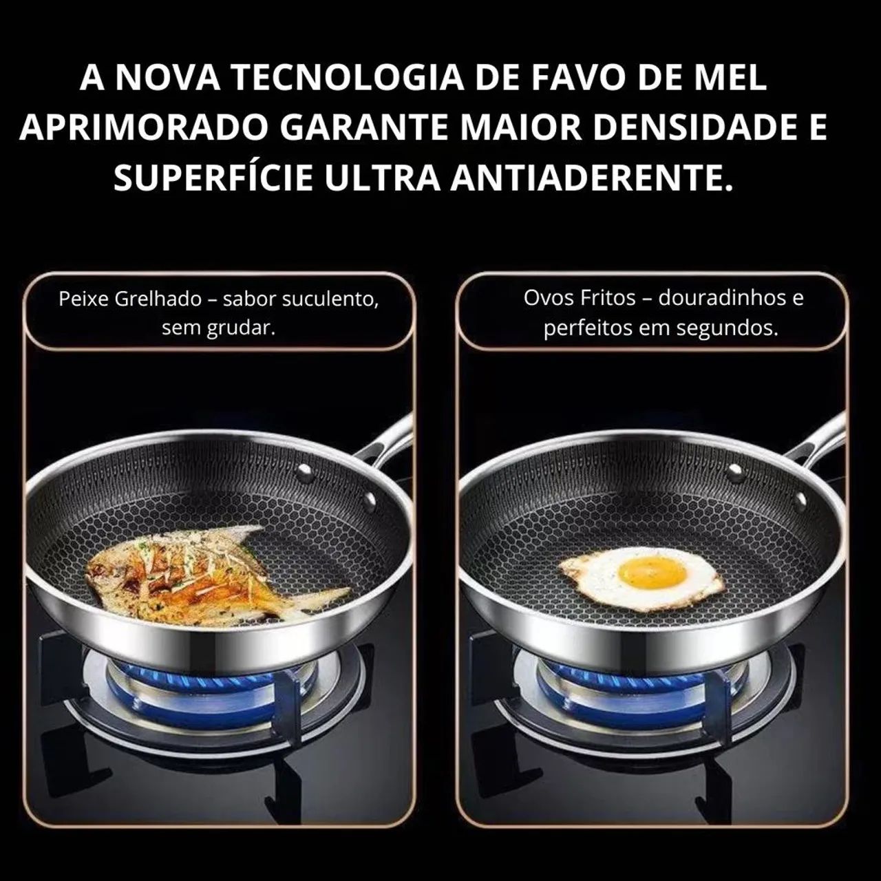 Frigideira Colméia em Aço inox 24 cm - Foto 3