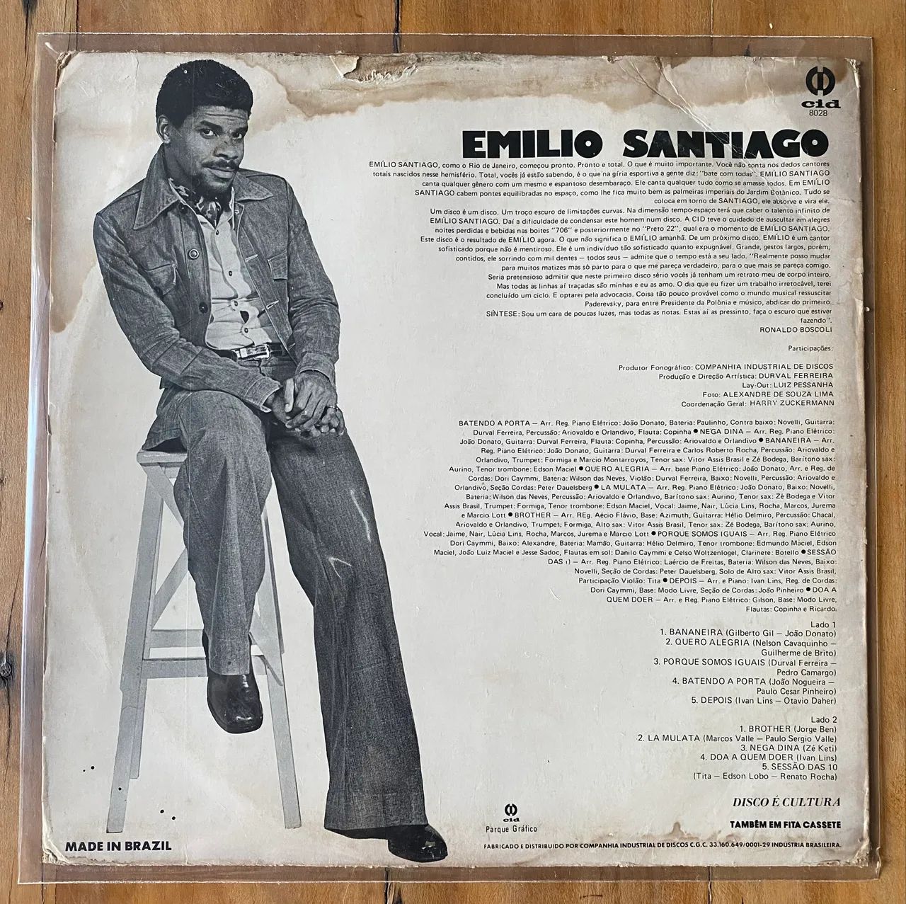 Disco de vinil (LP) Emílio Santiago - 1975 - Foto 2