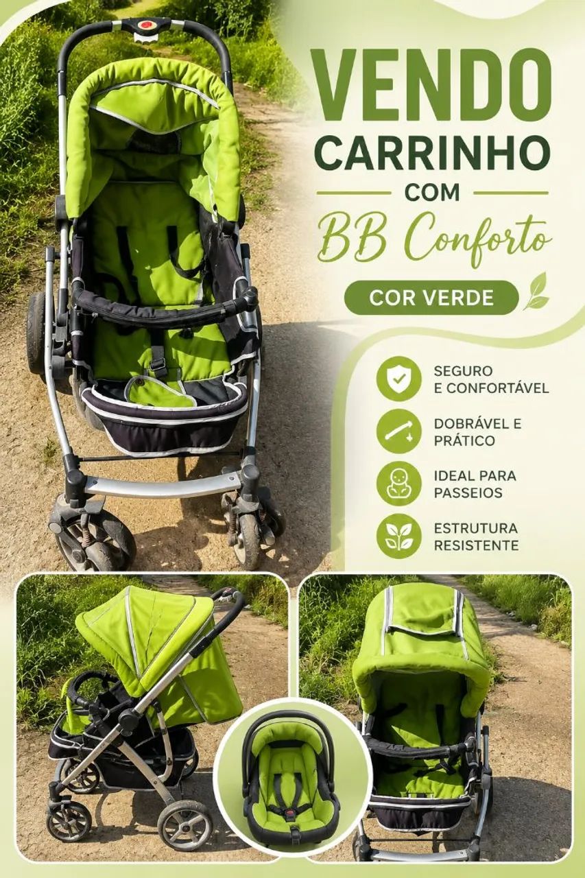 Carrinho e bb conforto 