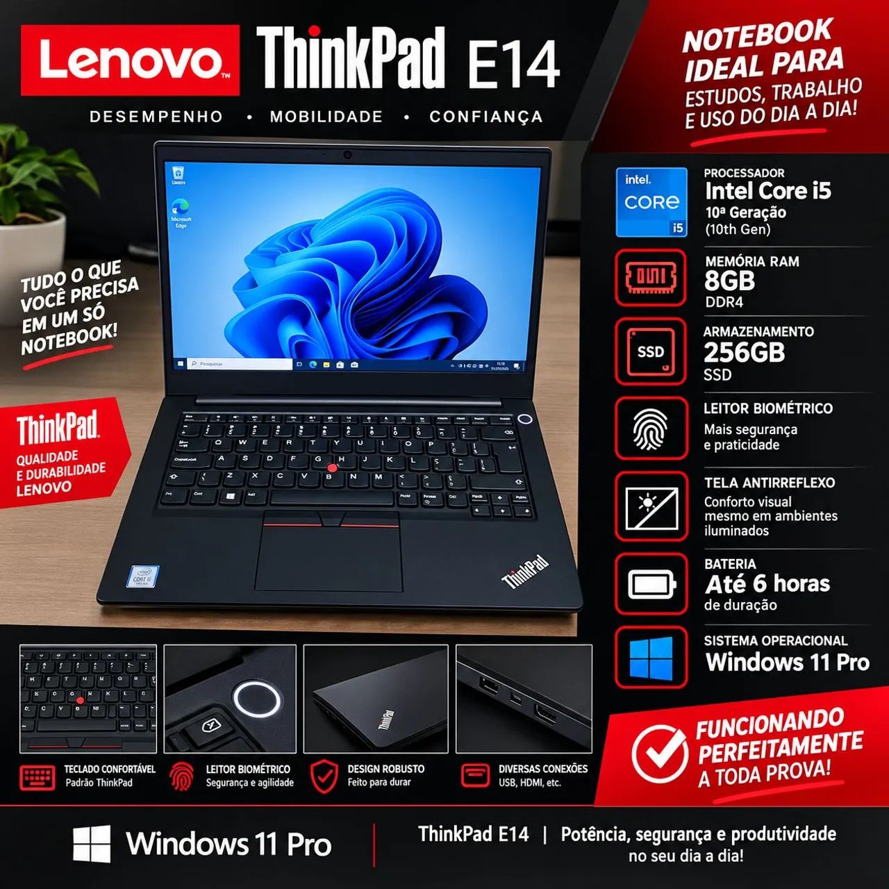 Notebook Thinkpad i5 10th Geração 