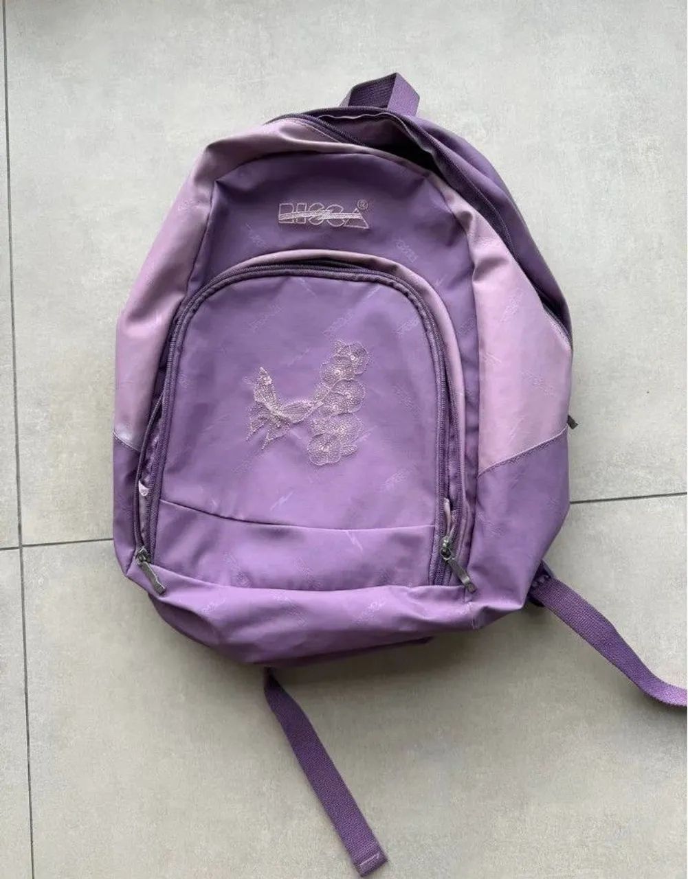 Mochila escolar Feminina Risca Lilás  - Foto 3