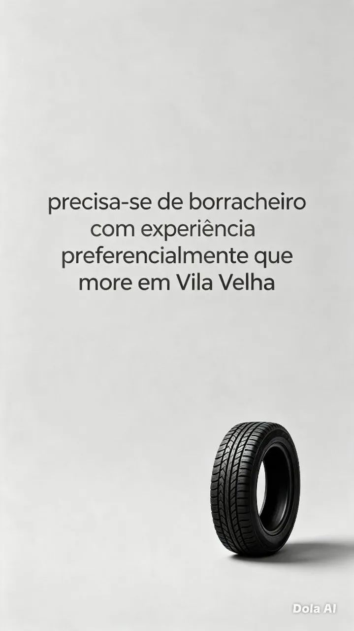 Precisa-se de borracheiro com experiência 