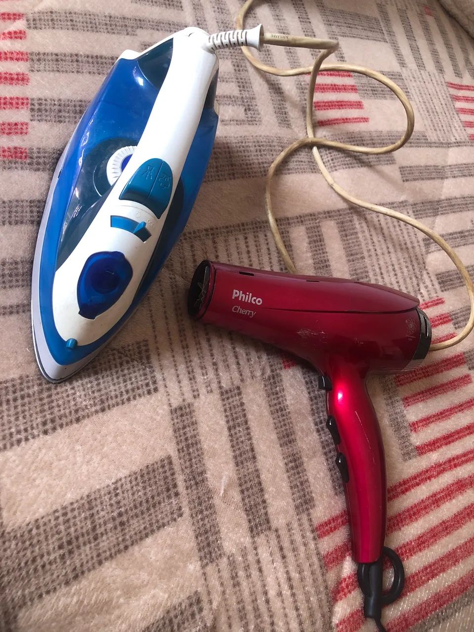 Secador e ferro de passar roupa