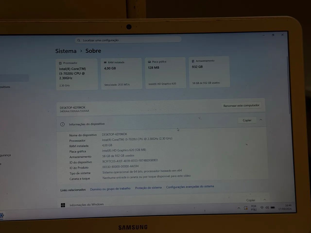 Notebook Samsung  - Foto 2