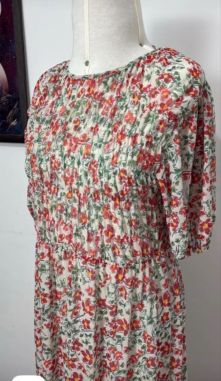 vestido longo zara florido m - Foto 2