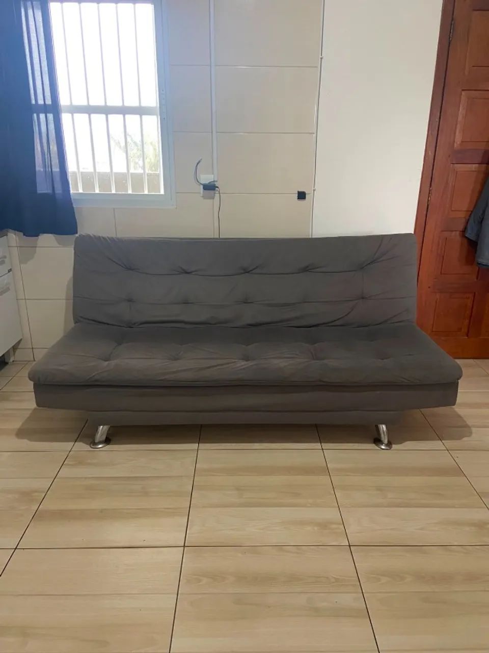 Sofá cama cinza