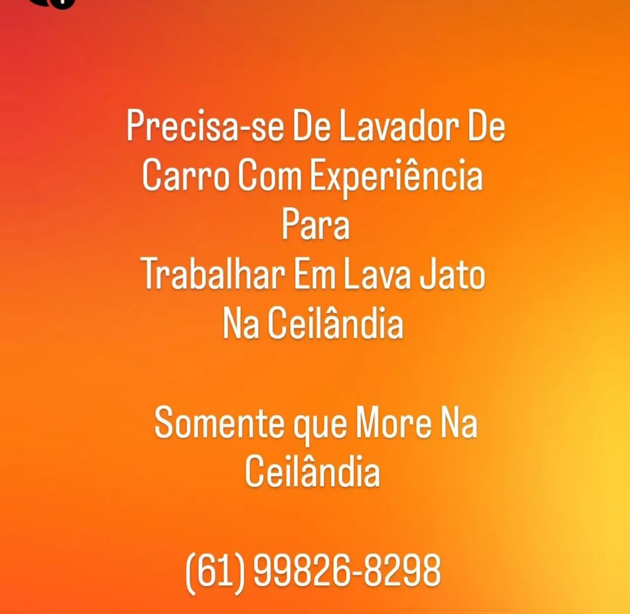 Precisa-se De Lavador De Carro 