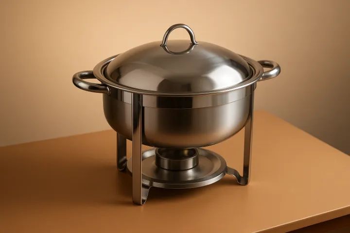 Locação Réchauds de 5 Litros Redondo Inox e Retangular de 9 Litros - Foto 3