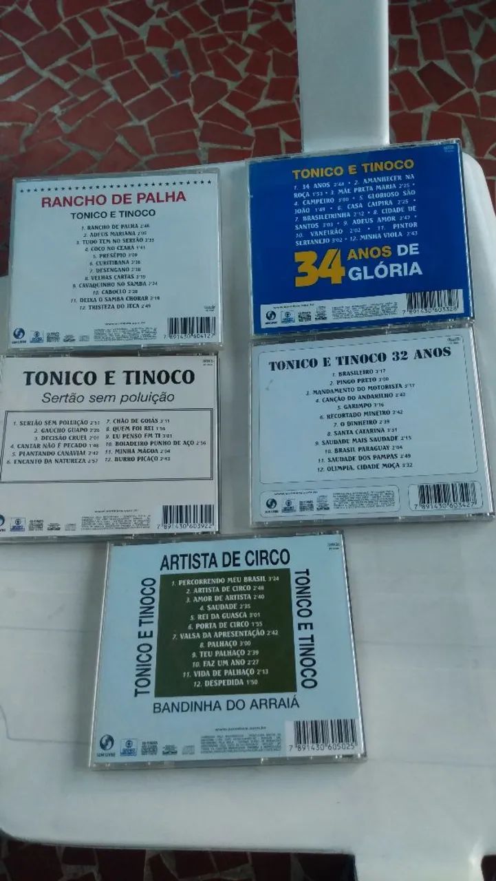Kit 5 CDs originais tonico e Tinoco ótimo estado.  - Foto 4