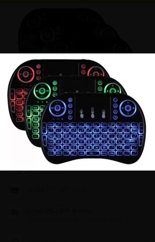 Mini teclado com led pra TV box pra PC notebook