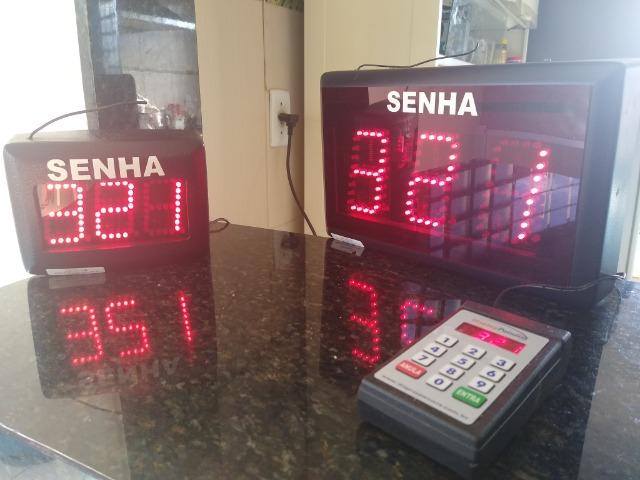 Painel de senha digital display