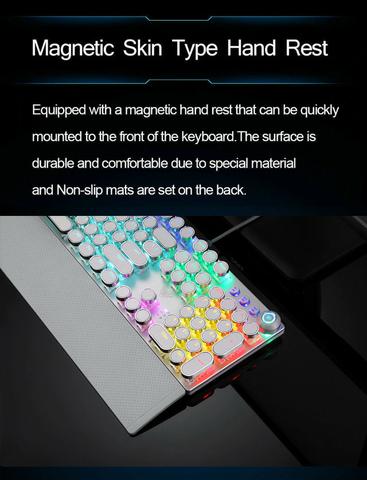 Teclado Mecânico para Jogos F2088 rgb led backlit 104 Chaves - Foto 4