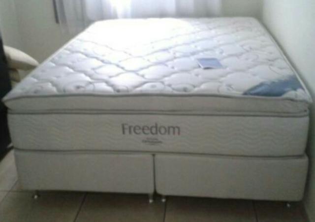 Conjunto Cama Box Queen 158x198x74 Freedon Ortobom Em até 12x - Foto 3
