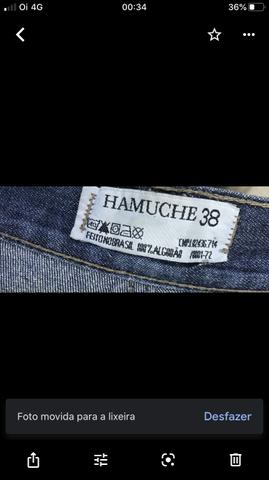 Calça jeans retrô, Hemuche , única, tamanho 38, original - Foto 5