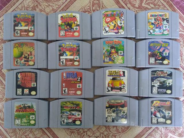 16 cartuchos originais de N64