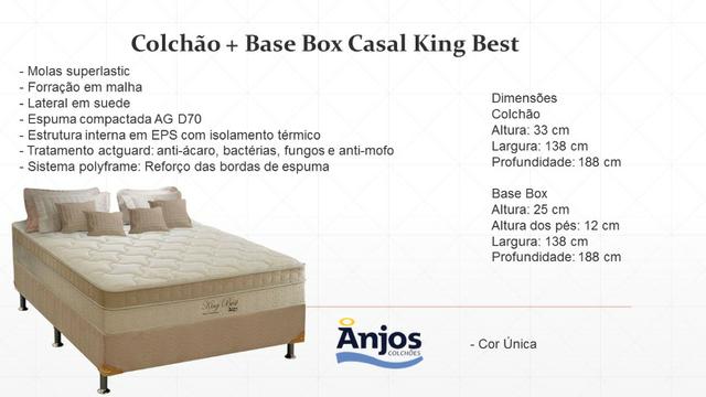 Colchão e base Casal King Best Anjos Colchões - Foto 2