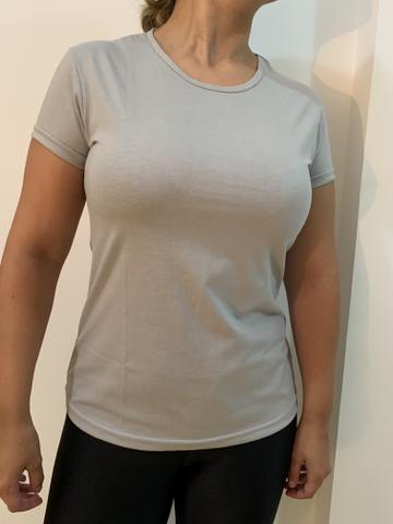 Camiseta Ecológica cor cinza (sublimação e serigrafia)