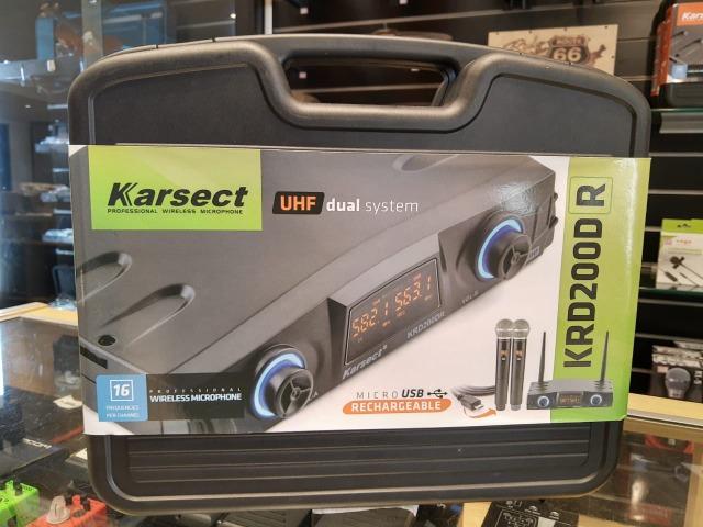 Microfone Karsect Sem Fio com Bateria Recarregável (Novo)