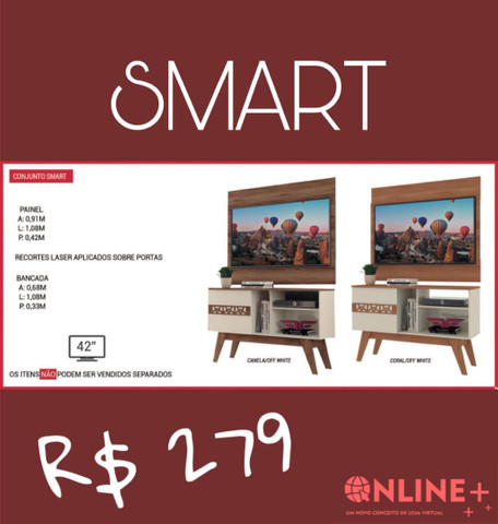 Painel + bancada para sua sala