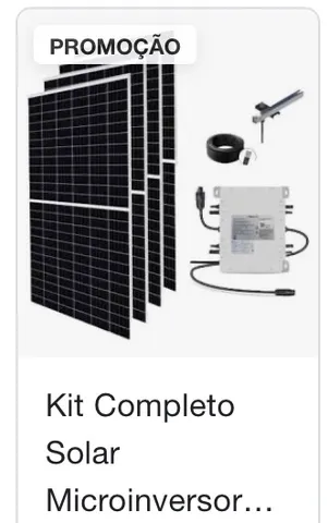 Kit solar 1800w + Microinversor 2000w - Fotovoltaica Solar