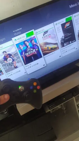 Xbox 360 Desbloqueado com Controle e 10 Jogos, Console de Videogame Xbox  360 Usado 93634426