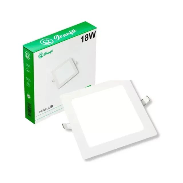 Luminária Painel Led Plafon 18w Quadrado Embutido 6500k 22cm